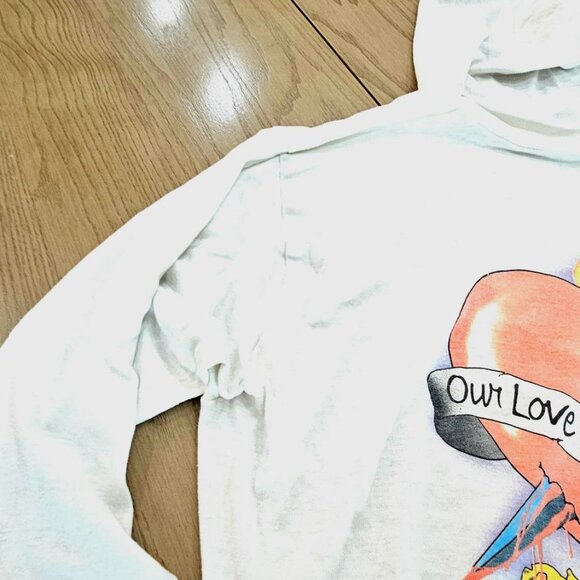 ULTRA RARE Krokus Metal Band LS Hoodie 1985 VTG Womens M Double-Sided Cotton - Picture 9 of 16